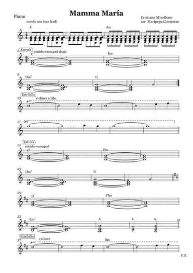 Mamma Maria (mamma Maria) (arr. M. Contreras)
