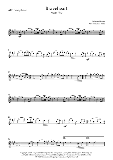 Braveheart - Main Title (arr. Fernando Britto)