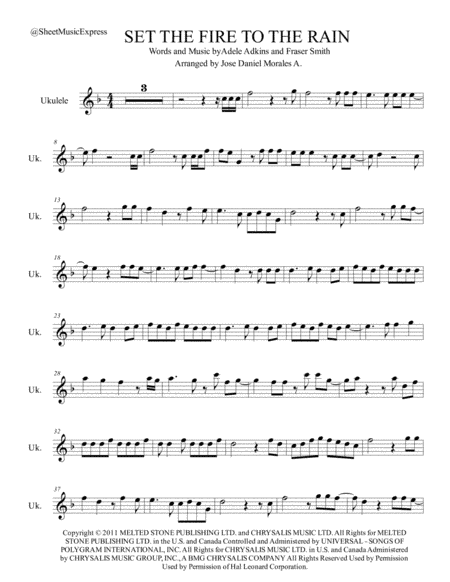 Set Fire To The Rain (arr. Jose Daniel Morales A.)