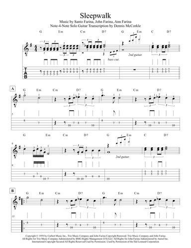 Sleepwalk (instrumental Version) (arr. Dennis McCorkle)