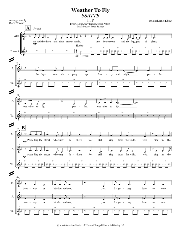 Weather To Fly (arr. Clare Wheeler)