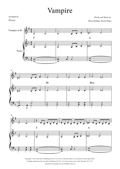Vampire (arr. BTmusic)