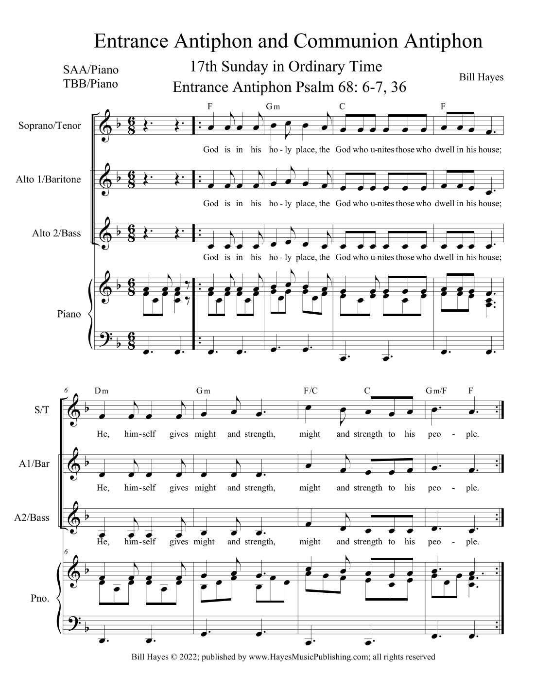Antiphons for the 17th Sunday in Ordinary Time, Year C