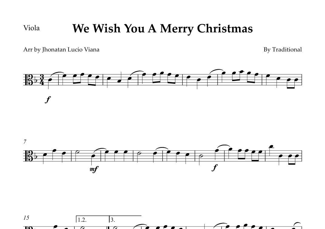 We Wish You A Merry Christmas (arr. Jhonatan Lucio Viana)