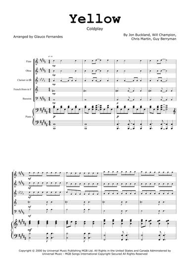 Yellow (arr. Glauco Fernandes)