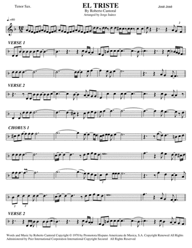 El Triste (arr. Jorge Juárez)