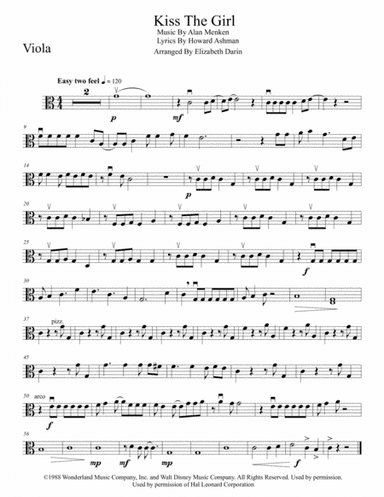 Kiss The Girl (arr. Elizabeth Darin)