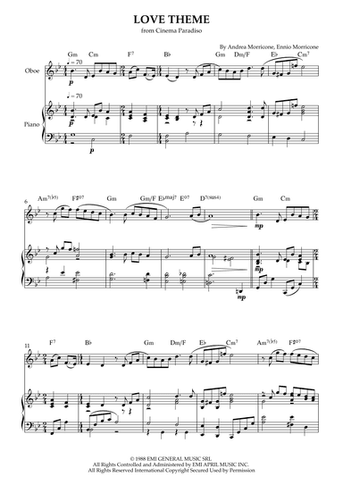 Love Theme (tema D'amore) (arr. Karen Gueiros)