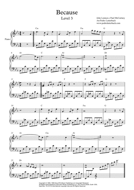 Because (arr. Pedro Lutterbach)