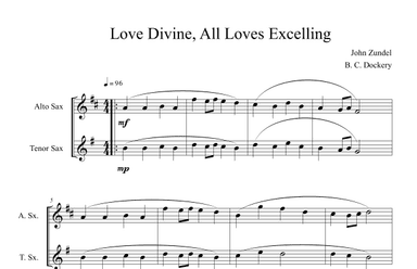 Love Divine, All Loves Excelling (Alto and Tenor Sax Duet) (arr. B. C. Dockery)