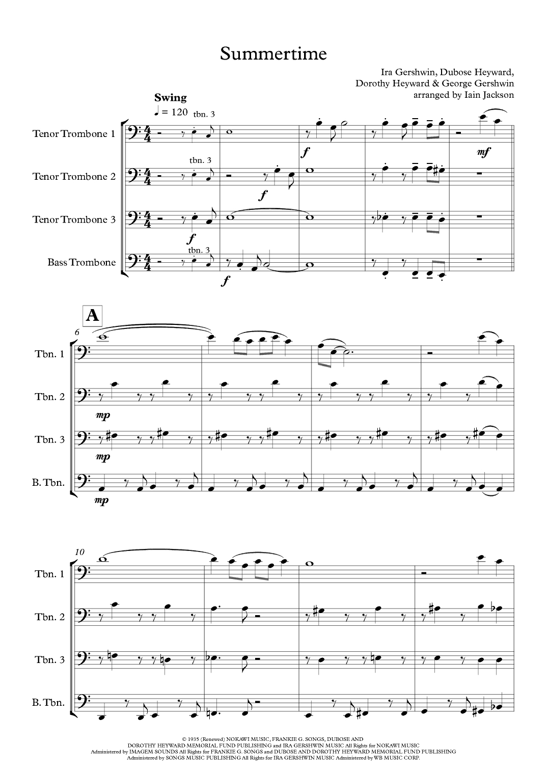 Summertime (arr. Iain Jackson)
