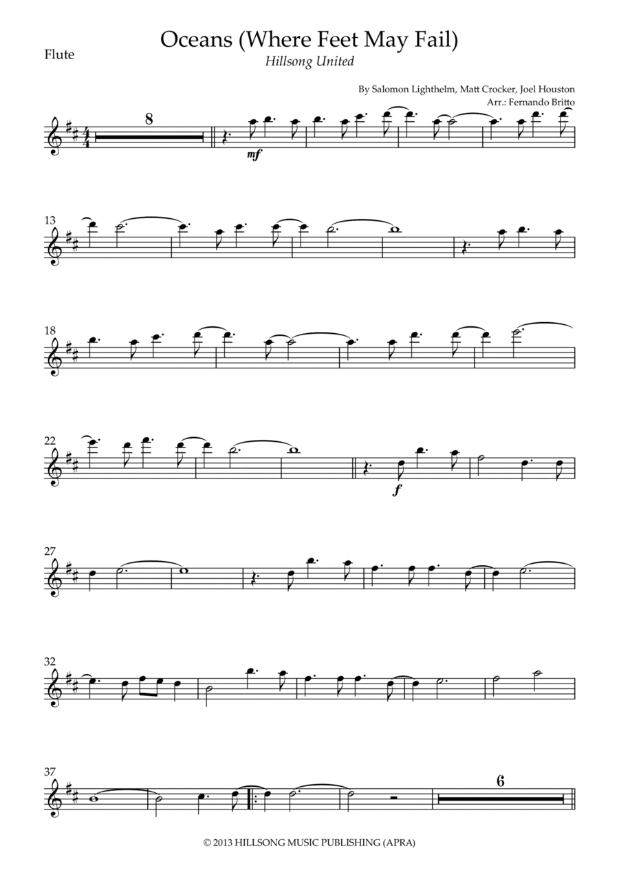 Oceans (where Feet May Fail) (arr. Fernando Britto)