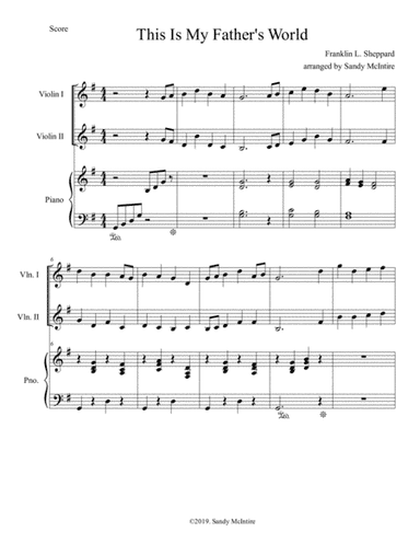 This Is My Father's World (arr. Sandy McIntire)