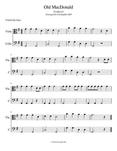 Old MacDonald - Cello Duet - Level 1 (arr. Christopher Bell)