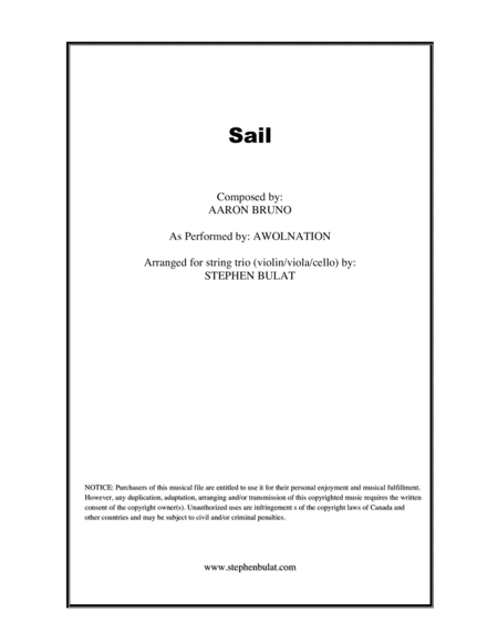 Sail (arr. Stephen Bulat)