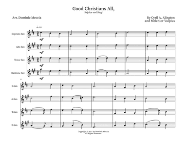 Good Christians All, Rejoice and Sing! (arr. Dominic Meccia)