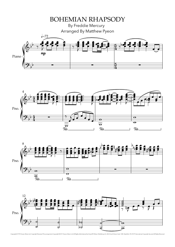 Bohemian Rhapsody (arr. Matthew pyeon)
