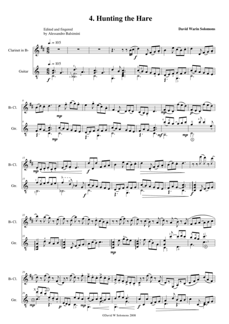 Hunting the Hare (clarinet and guitar) (arr. David Warin Solomons)