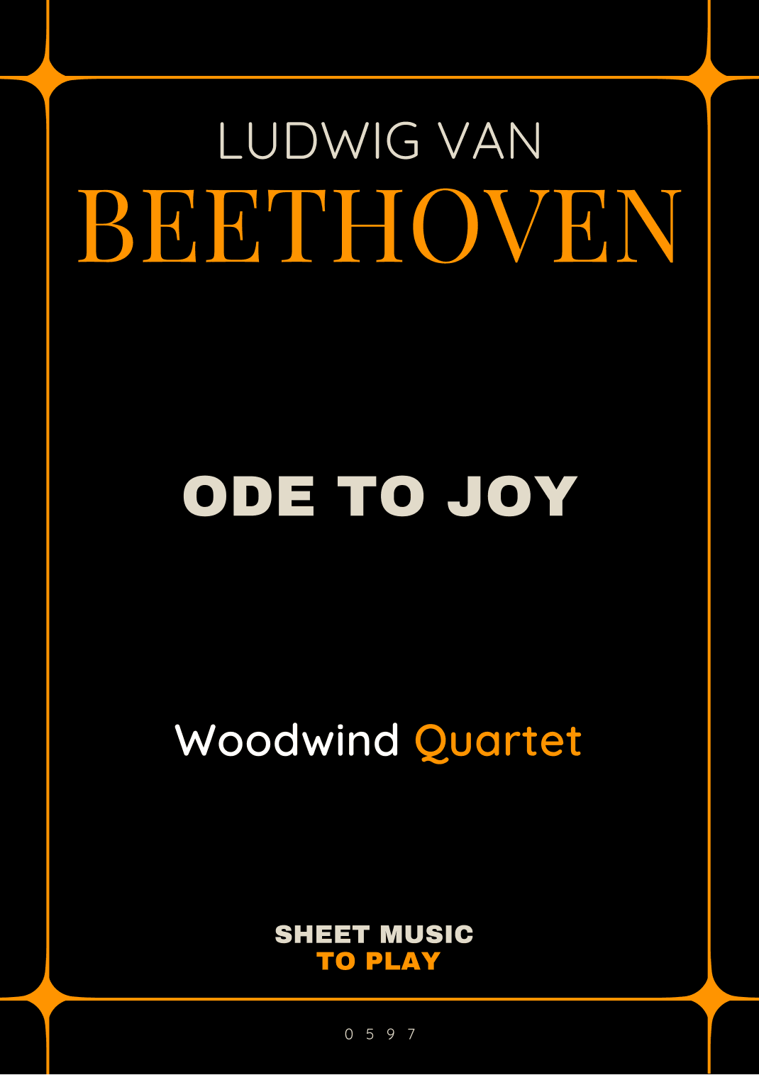 Ode To Joy - Easy Woodwind Quartet (Full Score and Parts) (arr. César Madeira)