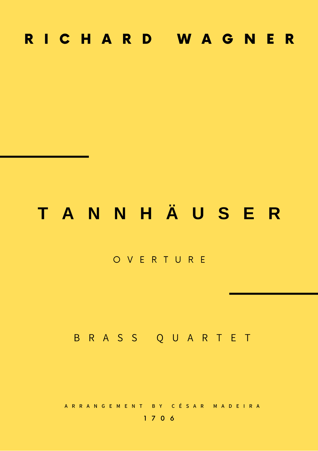 Tannhäuser (Overture) - Brass Quartet (Full Score) - Score Only (arr. César Madeira)