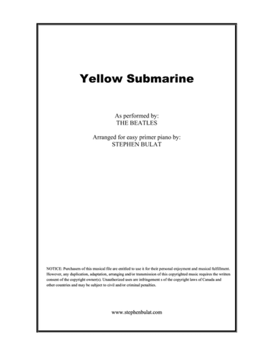 Yellow Submarine (arr. Stephen Bulat)