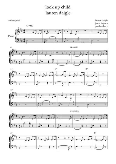 Look Up Child (arr. by ezequiel)