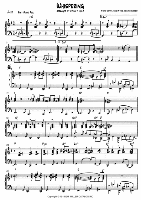 Whispering (arr. Kevin P. Holt)