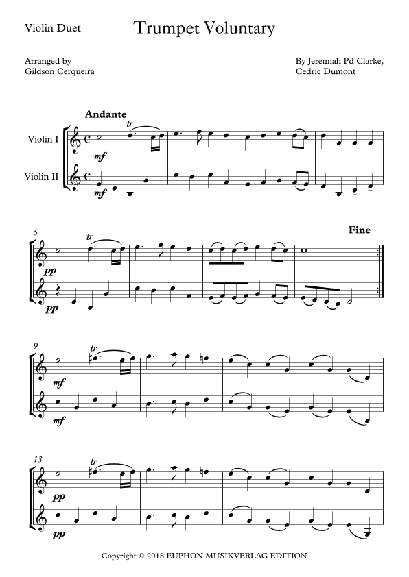 Trumpet Voluntary (arr. Gildson Cerqueira)