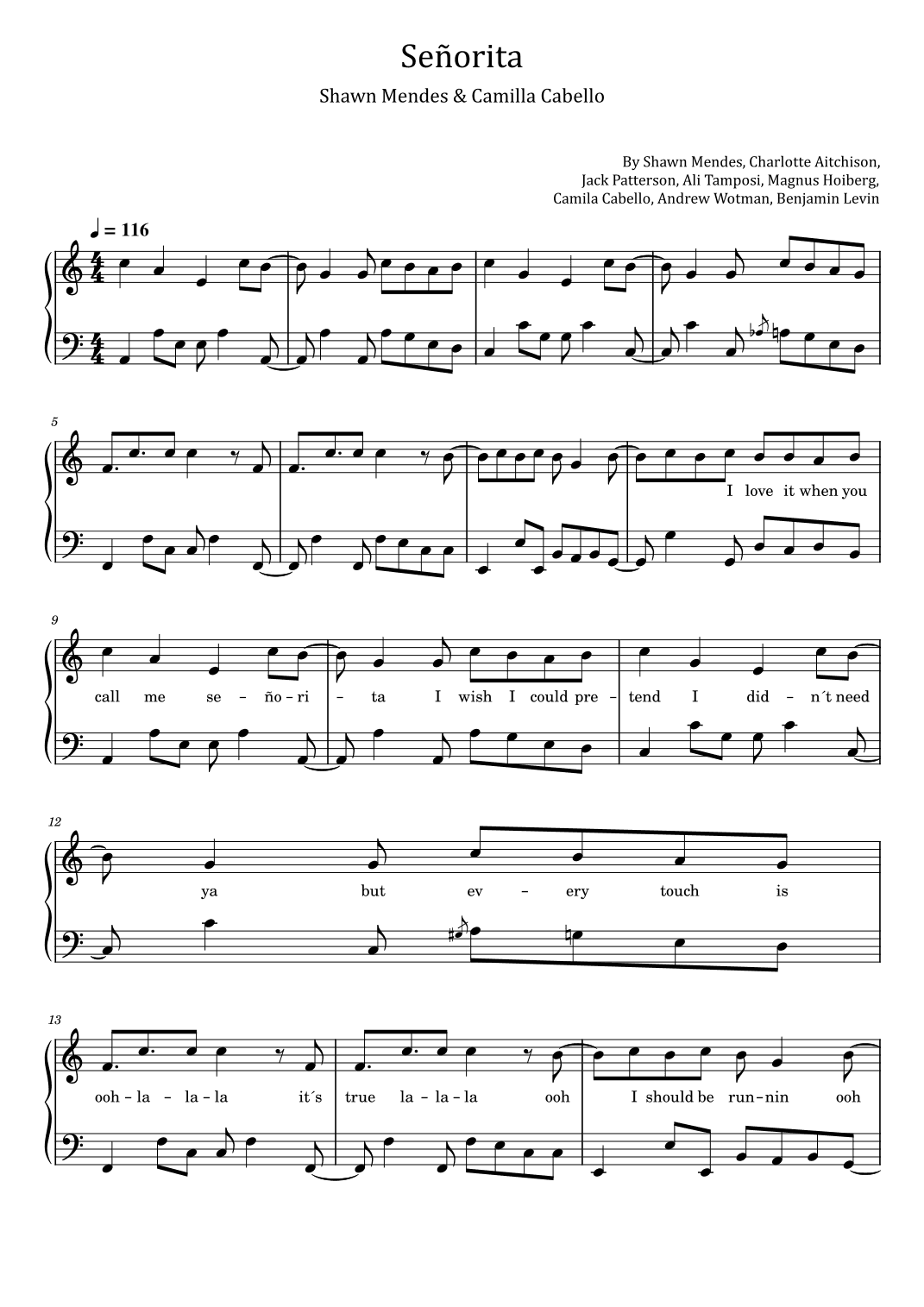 Señorita (arr. poon)