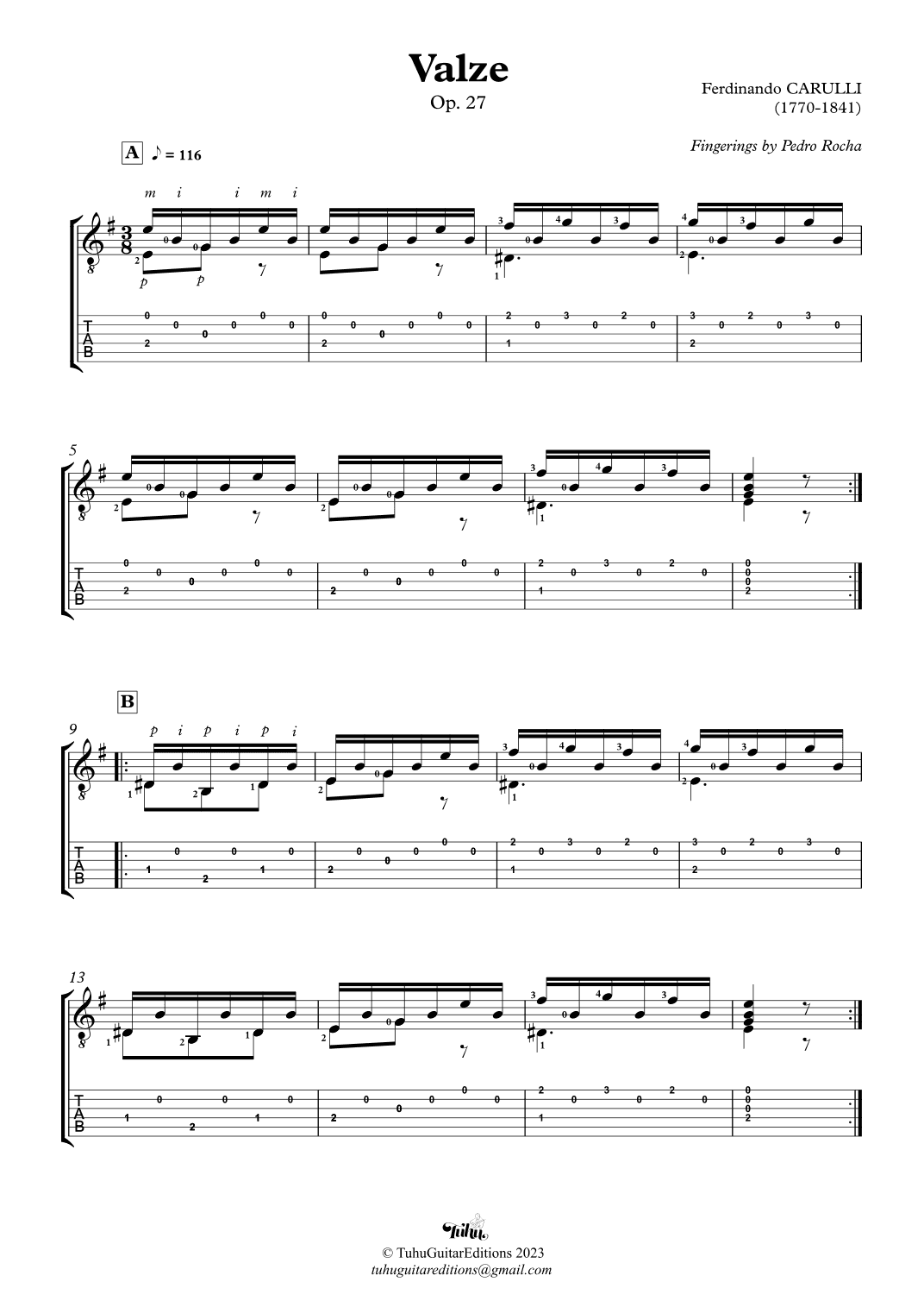 Vals (arr. Pedro Rocha)