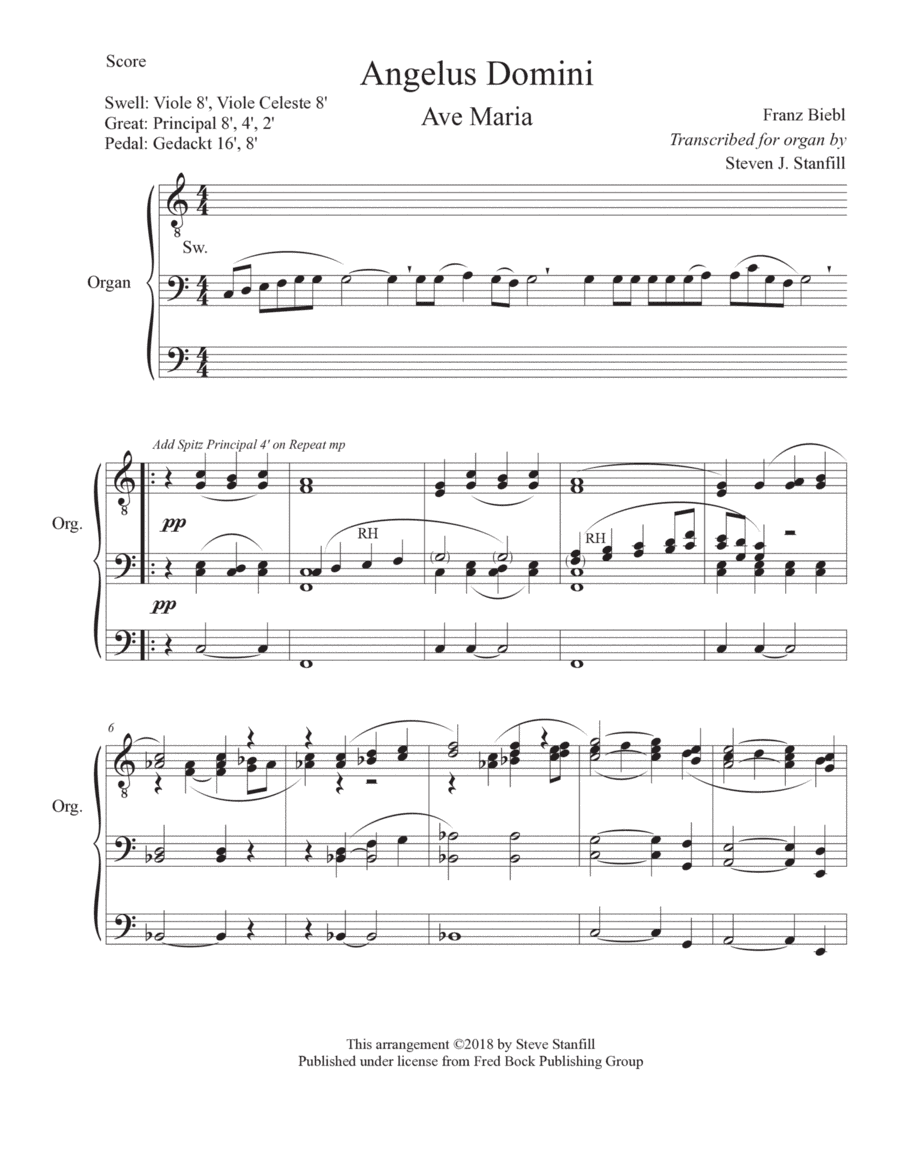 Angelus Domini (Ave Maria) Organ Solo (arr. Steven Stanfill)