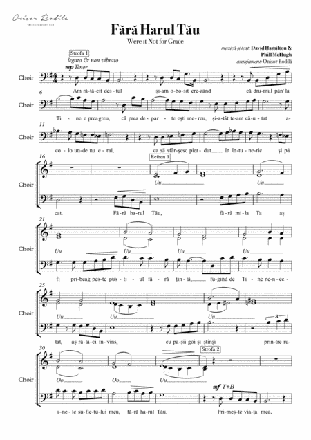 Fara Harul Tau - Were it not for grace (arr. Onisor Rodila)