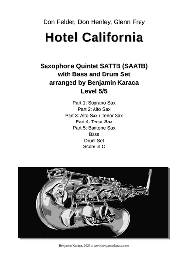Hotel California (arr. Benjamin Karaca)