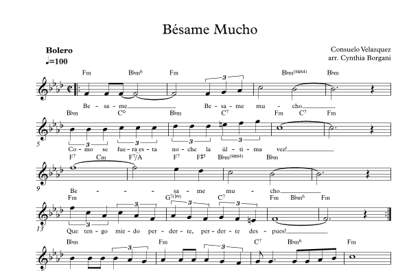 Bésame Mucho (arr. Cynthia Borgani)
