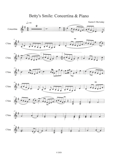 Betty's Smile : for Concertina and Piano