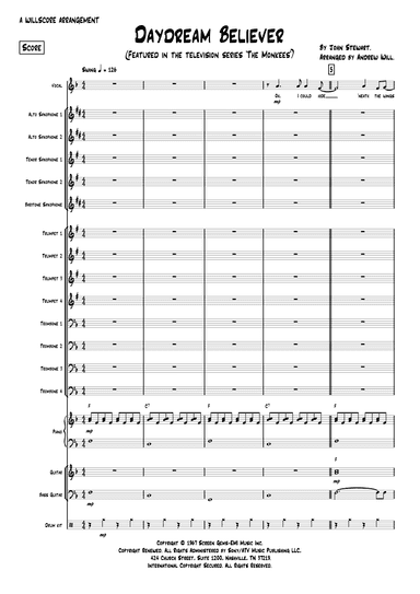Daydream Believer (arr. Andrew Will)