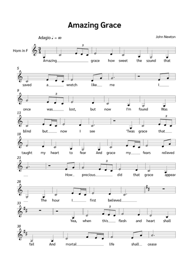 Amazing Grace (arr. Jackson Spindler)