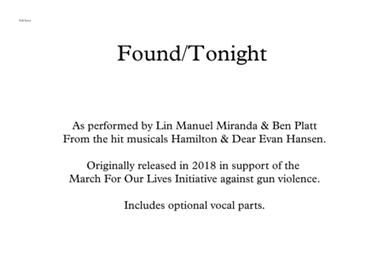 Found/tonight (arr. Chris Osborn Music)