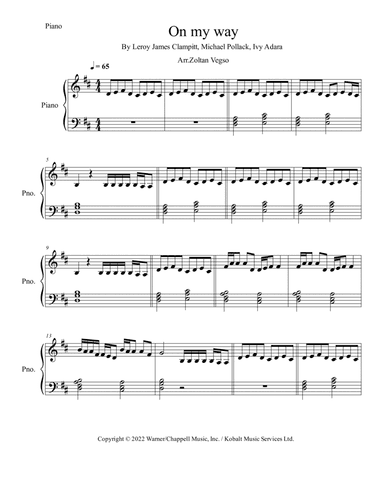 On My Way (arr. Zoltan Vegso)