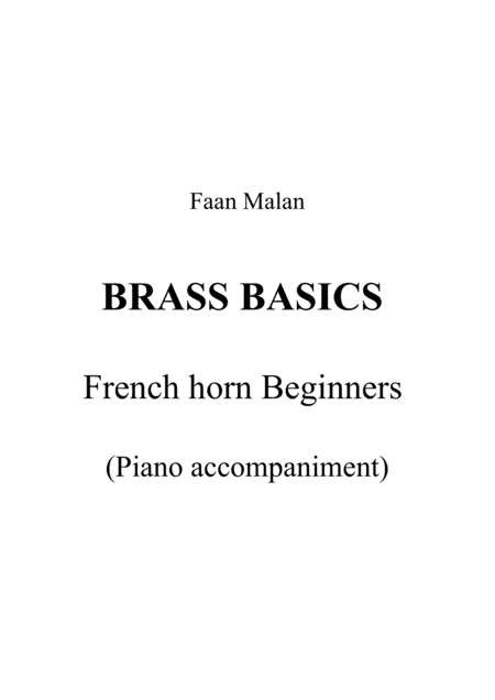 BRASS BASICS - French horn Beginners (Piano accompaniment)