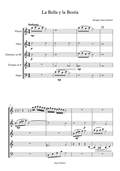 La Bella y la Bestia (arr. Juan Gómez)