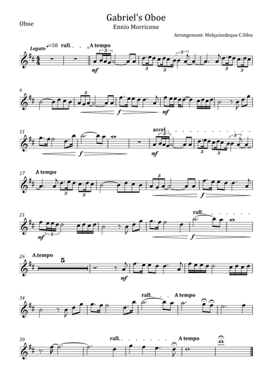 Gabriel's Oboe (arr. Melquisedeque C.Silva)
