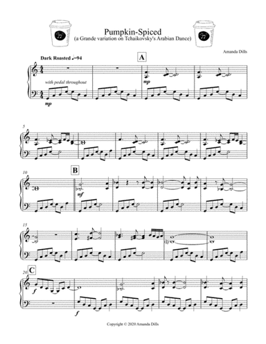 Pumpkin Spiced: Grande Variation on Tchaikovsky's Arabian Dance (Halloween/Thanksgiving Piano Solo) (arr. Amanda Dills)