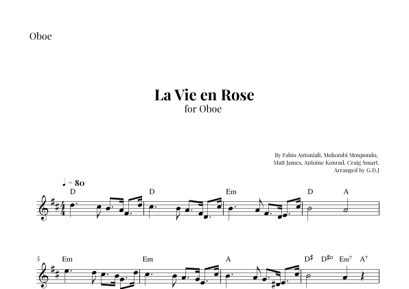 La Vie En Rose (arr. GDJ)