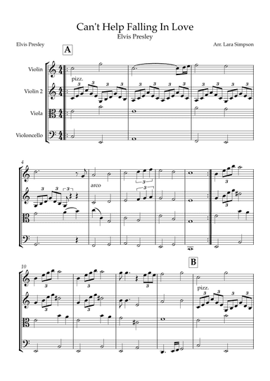 Can't Help Falling In Love (arr. Lara Simpson)