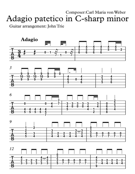 Adagio patetico in C-sharp minor (arr. John Trie)