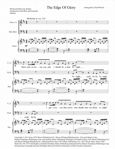 The Edge Of Glory (arr. Chad Weirick)