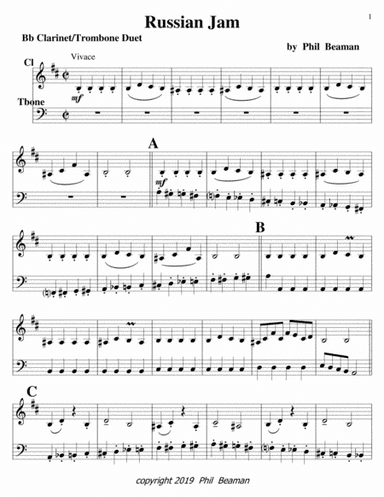 Russian Jam- clarinet and trombone duet