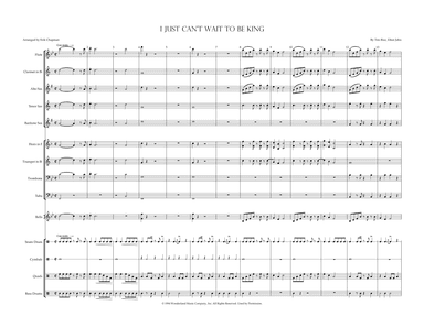 I Just Can't Wait To Be King (arr. Erik Chapman)