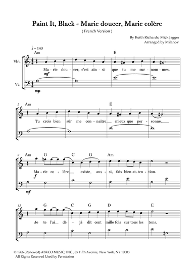 Paint It, Black (arr. Milanov)